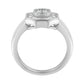 14K White Gold 1.00 Cttw Baguette and Princess-Cut Diamond Cocktail Art Deco Style Ring (H-I Color, SI1-SI2 Clarity)-1