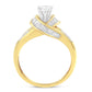 14K Two-Toned Gold Round, Baguette and Princess Cut Diamond Ring (1 1/8 Cttw, H-I Color, SI2-I1 Clarity)-1