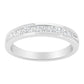 .925 Sterling Silver 1/2 Cttw Princess-Cut Diamond Channel-Set Half-Eternity Wedding or Anniversary Band Ring (H-I Color, I2 Clarity)