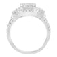 14K White Gold 2 1/4 Cttw Diamond Cocktail Cluster Ring (G-H Color, SI2-I1 Clarity)-1