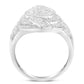 .925 Sterling Silver & 1-1/8 Cttw Diamond Marquise Shaped Cluster Triple Halo Knot Cocktail Fashion Ring (I-J Color, I2-I3 Clarity)-1