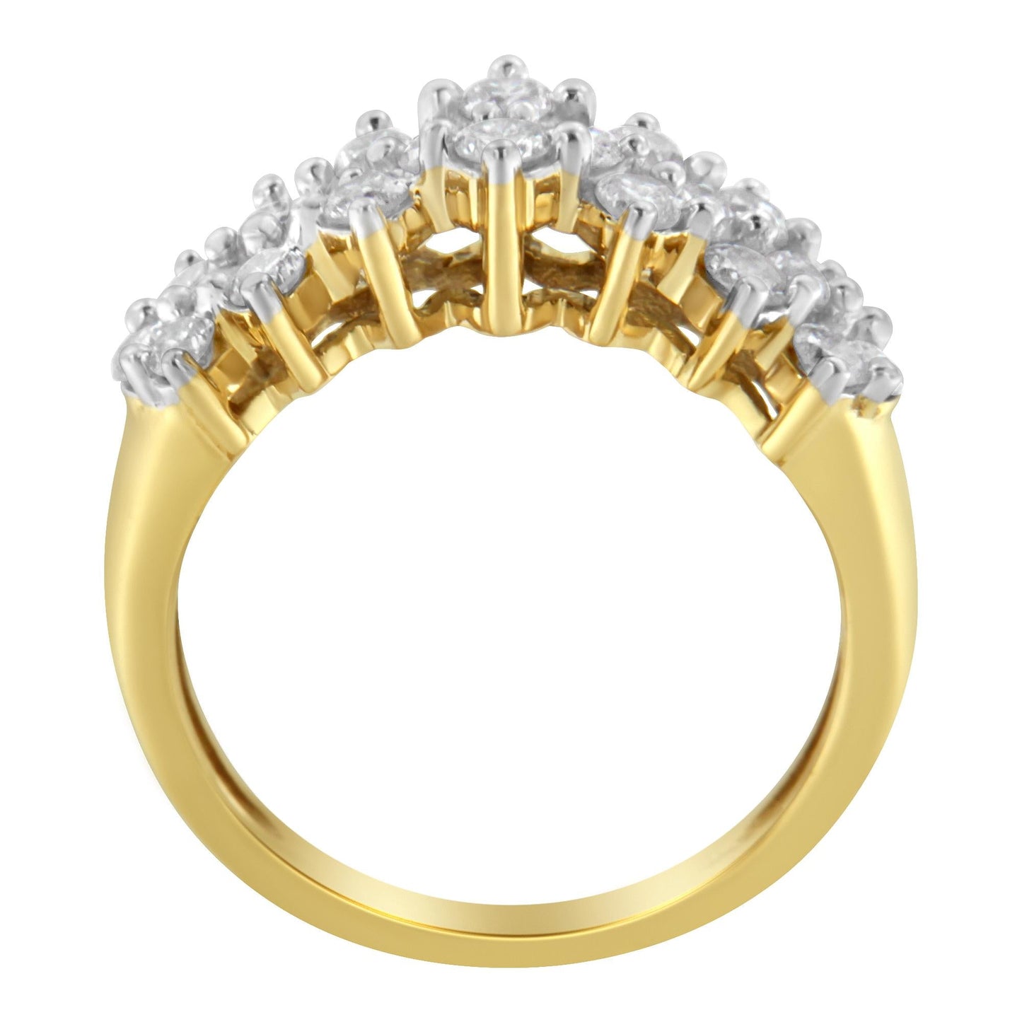 10K Yellow Gold Round Diamond Ring (1 cttw, J-K Color, I1-I2 Clarity)-1