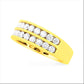 10K Yellow Gold Two-Row Diamond Band Ring (1 Cttw, J-K Color, I1-I2 Clarity)-1