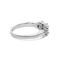 14K White Gold 1/2 Cttw Miracle Set Round Lab Grown Diamond Three Stone Illusion Plate Ring (F-G Color, VS1-VS2 Clarity)-1