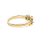 10K Yellow Gold 1/2 Cttw Miracle Set Round Diamond Three Stone Illusion Plate Ring (I-J Color, I2-I3 Clarity)-1