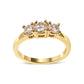 10K Yellow Gold 1.00 Cttw Champagne Diamond 3-Stone Band Ring (J-K Color, I1-I2 Clarity)-1