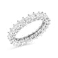 14K White Gold 3.0 Cttw Princess Lab Grown Diamond Eternity Band Ring (F-G Color, VS1-VS2 Clarity)-1