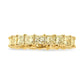 14K Yellow Gold 4.00 Cttw Shared Prong Set Princess Cut Diamond Eternity Band Ring (J-K Color, VS1-VS2 Clarity)