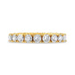 14K Yellow Gold 2.00 Cttw Shared Prong Set Round Cut Diamond Eternity Band (J-K Color, VS1-VS2 Clarity)