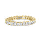 14K Yellow Gold 2.00 Cttw Shared Prong Set Princess Cut Diamond Eternity Band Ring (J-K Color, SI1-SI2 Clarity) - Ring Size 7