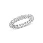 14K White Gold 4.00 Cttw Round Lab-Grown Diamond Eternity Band Ring (F-G Color, VS1-VS2 Clarity)-1