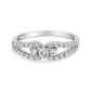 10K White Gold 1/2 Cttw Round Cut Diamond Three Stone Split Shank Band Ring (H-I Color, SI1-SI2 Clarity)-1