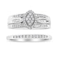 .925 Sterling Silver 1/2 Cttw Round and Baguette-Cut Diamond Engagement Bridal Set (I-J Color, I1-I2 Clarity)-1