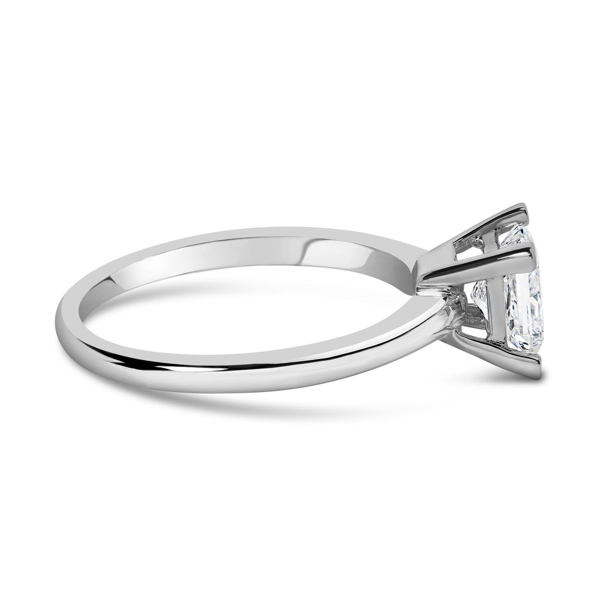 14K White Gold 1.0 Cttw Princess Lab-Grown Diamond Solitaire Engagement  Ring (F-G Color, VS1-VS2 Clarity)-1