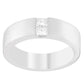 Men's 14K White Gold 1/4 ct.TDW Diamond Channel Band Ring (G-H, VS1-VS2)