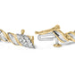 10K Yellow Gold 1.00 Cttw Diamond Wave Cluster Link Bracelet (J-K Color, SI1-SI2 Clarity) - 7" Inches-1