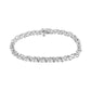 .925 Sterling Silver 1 cttw Brilliant Round-Cut Diamond "X" Link Bracelet (I-J Clarity, I2-I3 Color) - Size 7"