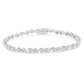 .925 Sterling Silver 1/10 Cttw Round Diamond "S" Link Miracle Plate Tennis Bracelet (I-J Color, I3 Clarity) - 7-1/4"-1