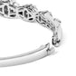 14K White Gold 2 1/2 Cttw Diamond Graduating Floral Cluster Bangle Bracelet (H-I Color, SI1-SI2 Clarity) - Fits Wrists up to 7.25"-1