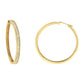 10KT Yellow Gold 1 cttw Slim Diamond Hoop Earrings (I-J Color, I1-I2 Clarity)-1