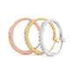 14K Tri-Toned Gold 1/3 Cttw Diamond Triple Hoop Earrings (I-J Color, I2-I3 Clarity) - 22 MM-1