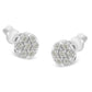 Sterling Silver Rose-Cut Diamond Floral Cluster Stud Earring (0.25 cttw, I-J Color, I2-I3 Clarity)