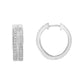 10K White Gold Diamond Hoop Earring (1/2 cttw, I-J Color, I2-I3 Clarity)-1