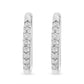 10K White Gold 1/5 Cttw Round-Cut Diamond Modern Hoop Earrings (I-J Color, I3 Clarity)-1