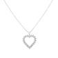 .925 Sterling Silver 1 cttw Diamond Love Heart Pendant Necklace (H-I, I1-I2)