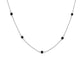 .925 Sterling Silver 1 Cttw Treated Fancy Black Diamond Station Necklace (I1-I2 Clarity) - 18” 