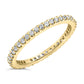 14K Yellow Gold Shared Prong Set Round Diamond Eternity Band Ring (G-H Color, SI1-SI2 Clarity)