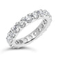 14K White Gold Shared Prong Set Round Diamond Eternity Band Ring (G-H Color, SI1-SI2 Clarity)