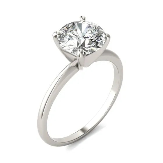 2 CTW Round Lab Grown Diamond Solitaire Engagement Ring 14K White Gold (G-VS)-1