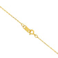 10K Gold 0.5 mm Slender & Dainty Fine Rope Chain Necklace