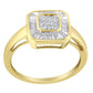 10K Yellow Gold Diamond Cocktail Ring (1/2 Cttw, I-J Color, SI2-I1 Clarity)-2