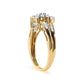 10K Yellow Gold 1/2 Cttw Pear Cluster and Channel Set Diamond Ring (H-I Color, I1-I2 Clarity)-2