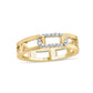 10K Yellow Gold Diamond Accent Paperclip Band Ring (I-J Color, I2-I3 Clarity)-2