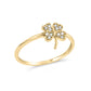 10K Yellow Gold Diamond Accent 4 Leaf Clover Ring (H-I Color, I1-I2 Clarity)-2