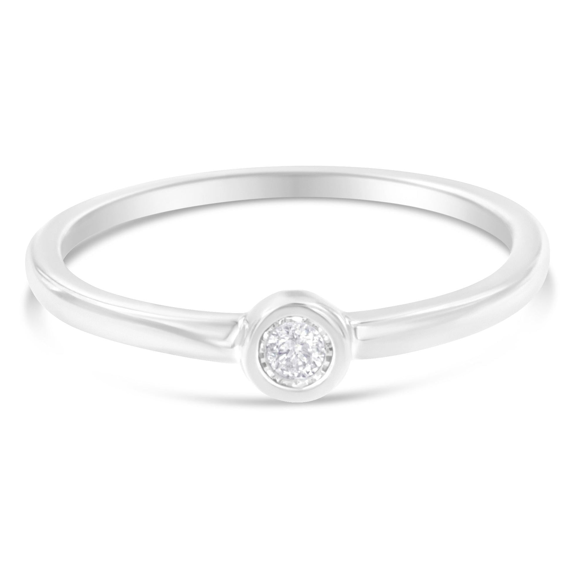 .925 Sterling Silver Miracle-Set Diamond Round Shaped Promise Ring (0.05 Cttw, J-K Color, I1-I2 Clarity)-2