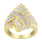 10K Yellow Gold Diamond Bypass Ring (1.0 cttw, H-I Color, I2-I3 Clarity)-2