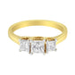 10K Yellow Gold Princess-Cut Diamond Three Stone Band Ring (1 Cttw, J-K Color, I1-I2 Clarity)-2