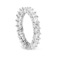 14K White Gold 3.0 Cttw Princess Lab Grown Diamond Eternity Band Ring (F-G Color, VS1-VS2 Clarity)-2