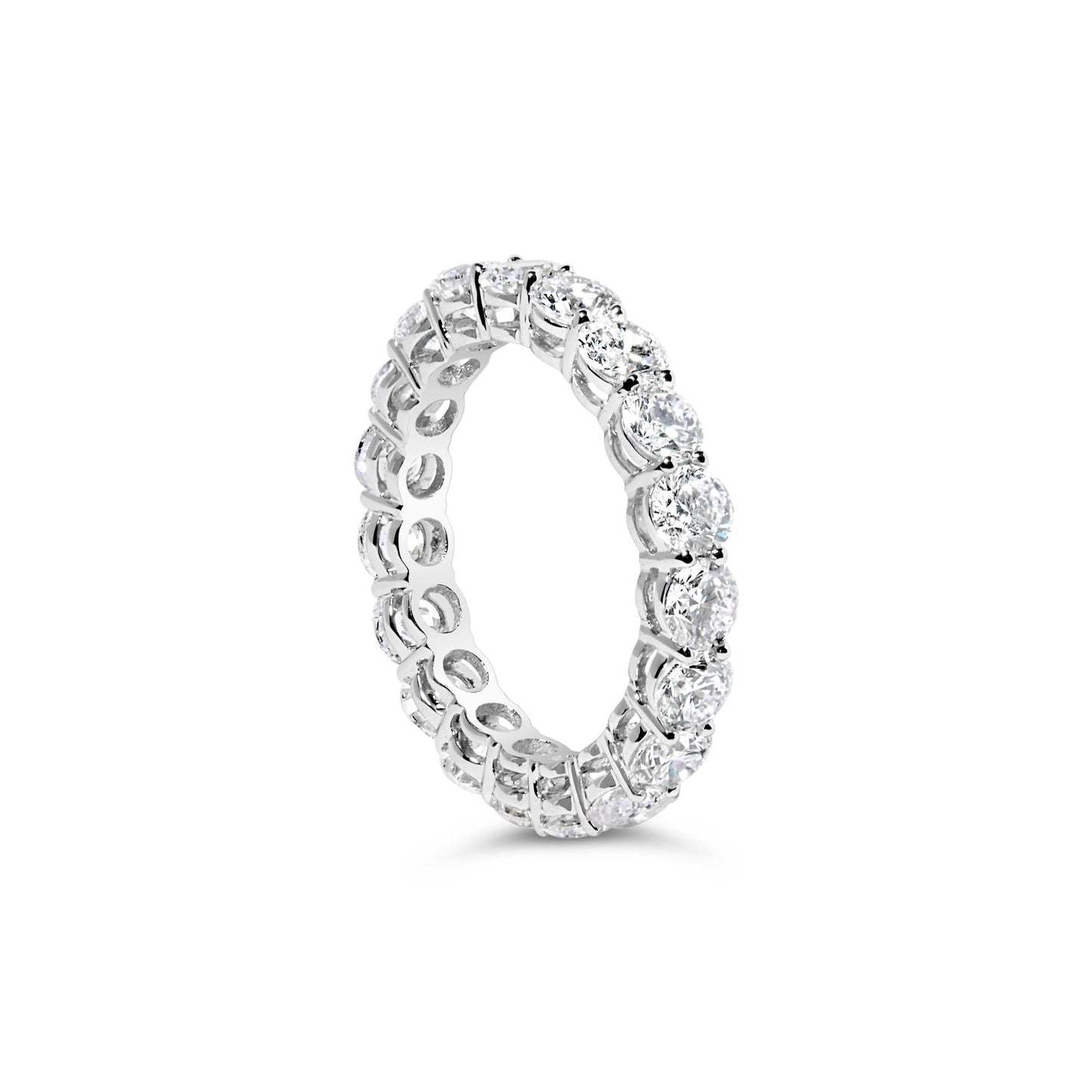 14K White Gold 4.00 Cttw Round Lab-Grown Diamond Eternity Band Ring (F-G Color, VS1-VS2 Clarity)-2