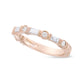 14K Rose Gold 3/8 Cttw Baguette and Round Diamond Bridal Band - (H-I Color, VS1-VS2 Clarity)-2