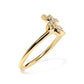 10K Yellow Gold 1/10 Cttw Diamond  Palm Tree Statement Ring (H-I Color, I1-I2 Clarity)-2