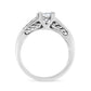 14K White Gold 1 1/4 Cttw Princess Cut Diamond Channel Set Engagement Ring (H-I Color, SI1-SI2 Clarity)-2