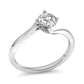 14K White Gold 4/5 Cttw Round Lab Grown Diamond Bypass Solitaire Engagement Ring (F-G Color, VS1-VS2 Clarity)-2