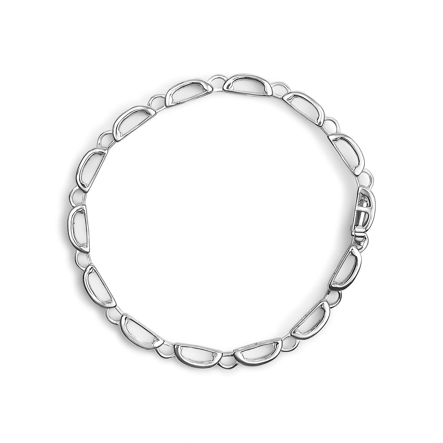 14K White Gold 1.00 Cttw Princess-Cut Diamond Link Bracelet (I-J Color, I1-I2 Clarity) - Size 7.25-2