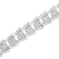 Sterling Silver Rose-cut Diamond Wave link Bracelet (1 cttw, I-J Color, I3 Clarity)