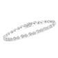 .925 Sterling Silver 1/10 Cttw Round Diamond "S" Link Miracle Plate Tennis Bracelet (I-J Color, I3 Clarity) - 7-1/4"-2